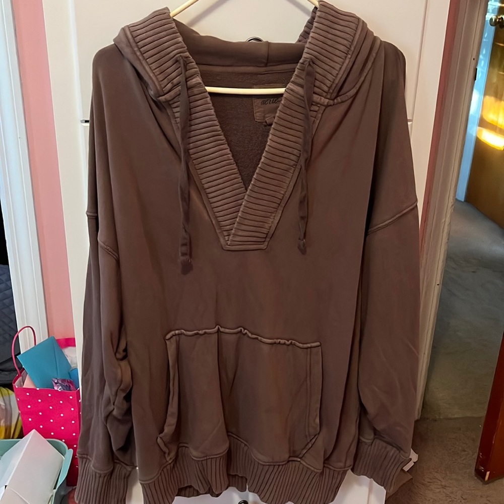 Aerie Down to Earth Henley Hoodie